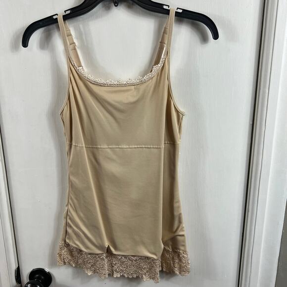 Maidenform Sweet Nothings nude lace trim camisole. Sz XL - Picture 1 of 7